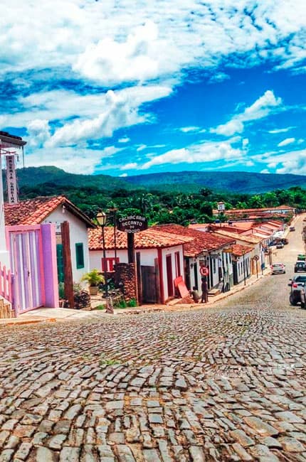 Rua de pedra do Centro Histórico de Pirenópolis